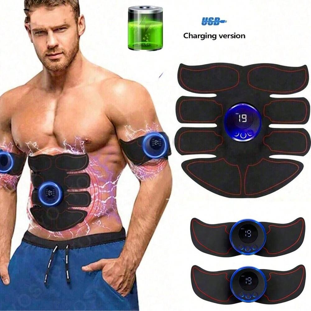 3-in-1 Bauchmuskelstimulator, Muskeltoner, Tragbarer Muskeltrainer, Intelligentes Drahtloses Fitnessgerät