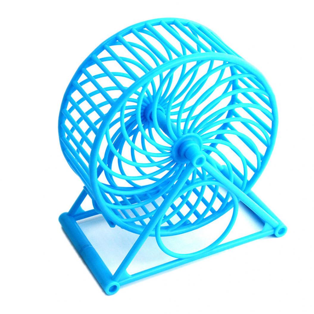 Lustige Hamster-Maus-Mäuse, kleines Übungsspielzeug, Laufrad, Spinner, Sportrad?Käfig blau