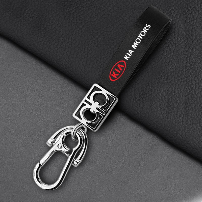 Leder Schlüsselanhänger Auto Schlüsselanhänger Anhänger Schlüsselanhänger Autozubehör Für KIA Sportage Rio 3 Soul Optima Ceed Pro K5 K2 k6 K7 K8 Pride