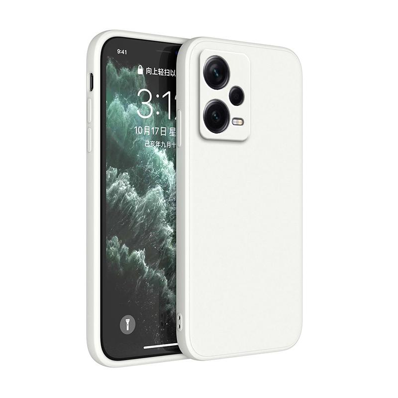 Quadratische Matte Silikonhülle für Xiaomi Redmi Note 12 5G Note 12 Pro+ Weiche Fundas Redmi Note12 Pro Plus 5G Matte Basic Cover Hüllen Note 12 Pro Speed 5G antik weiße
