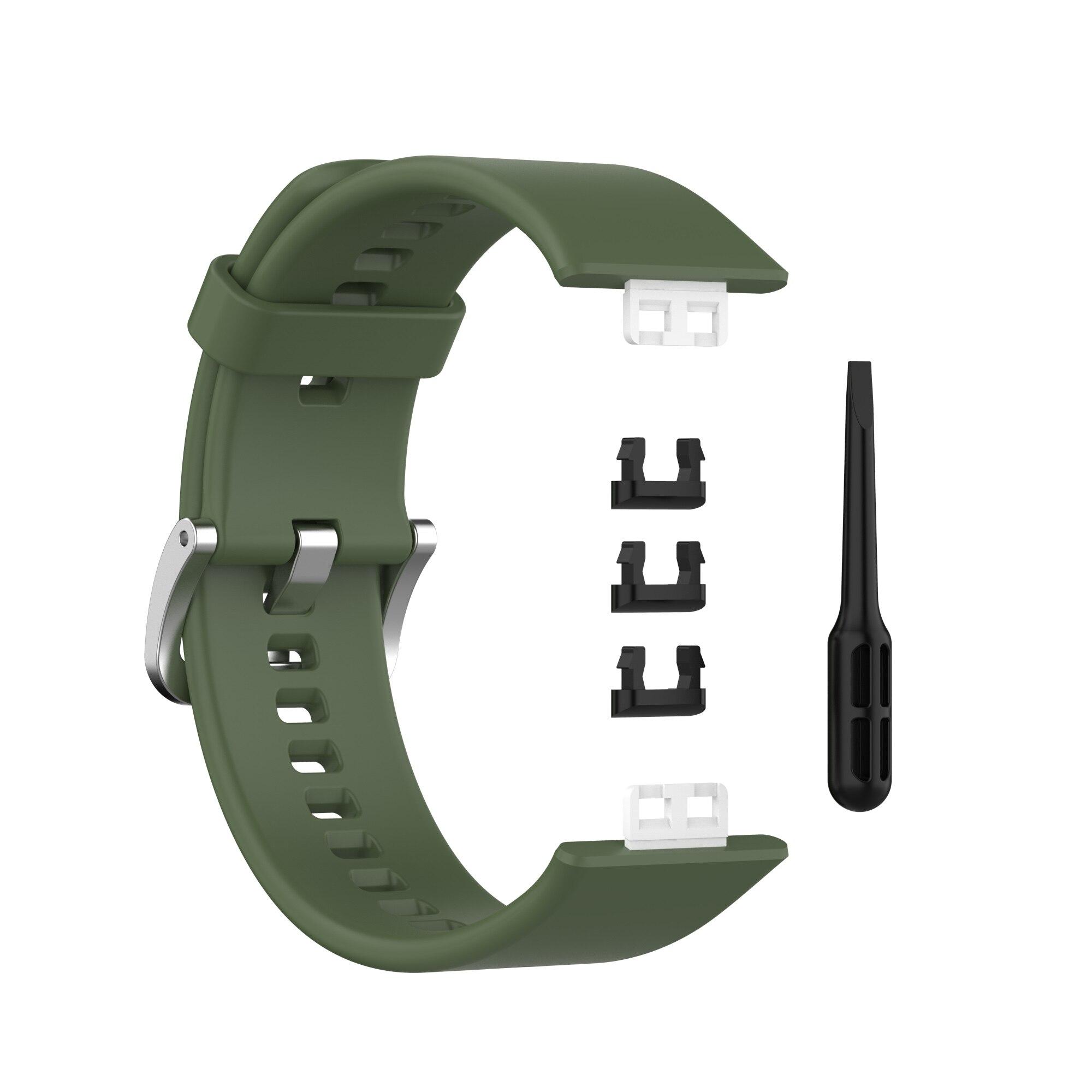 Für Huawei Uhr Fit Silikon Ersatz Armband Armband Uhr Band Für Huawei Fit TIA-B09/TIA-B19 Sport Handgelenk strap armband Huawei watch Fit dunkelgrüne