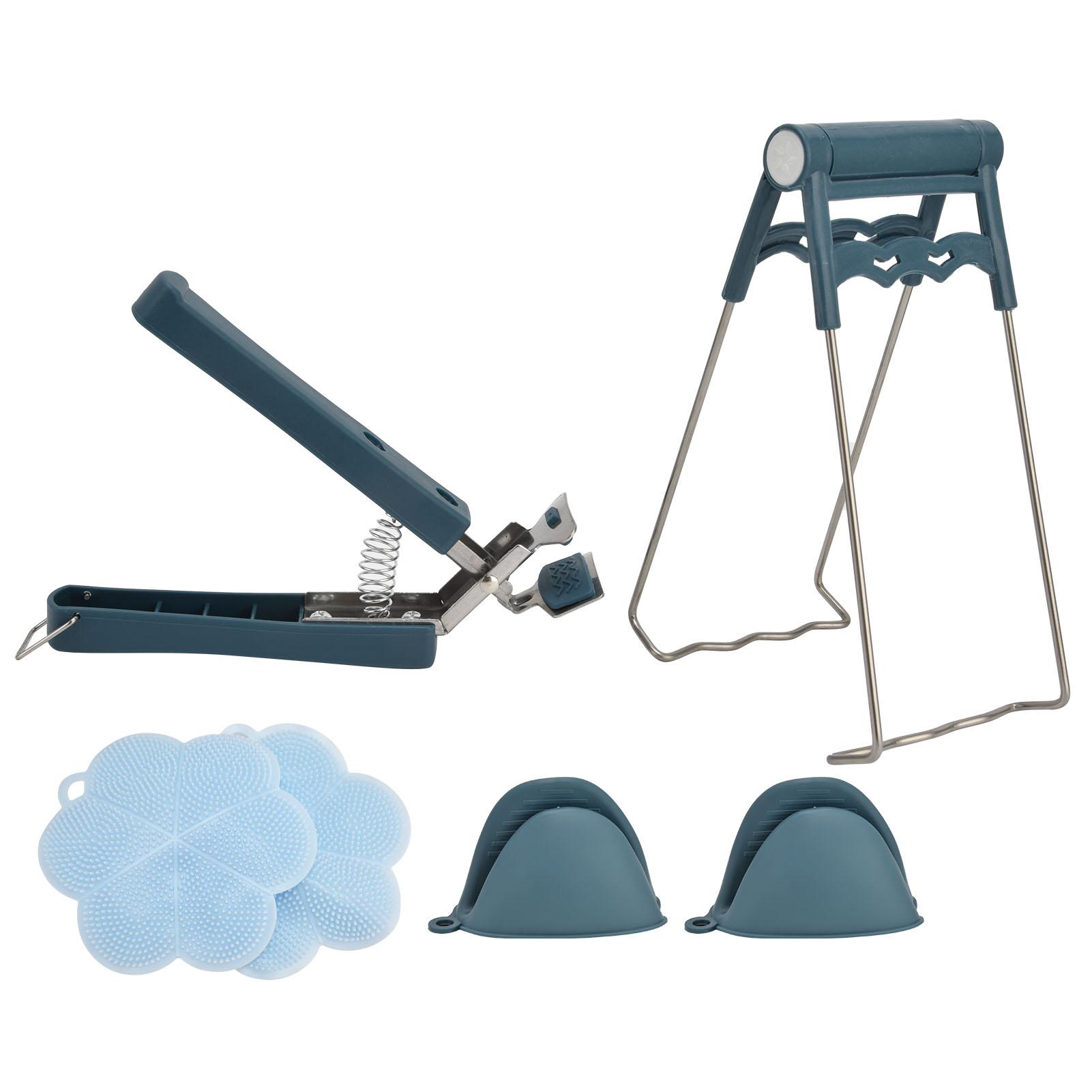 Tellerheber, Edelstahl, Silikon, PP-Material, Verbrühschutz, Tellergreifer für heiße Töpfe, Schüsseln, Geschirr