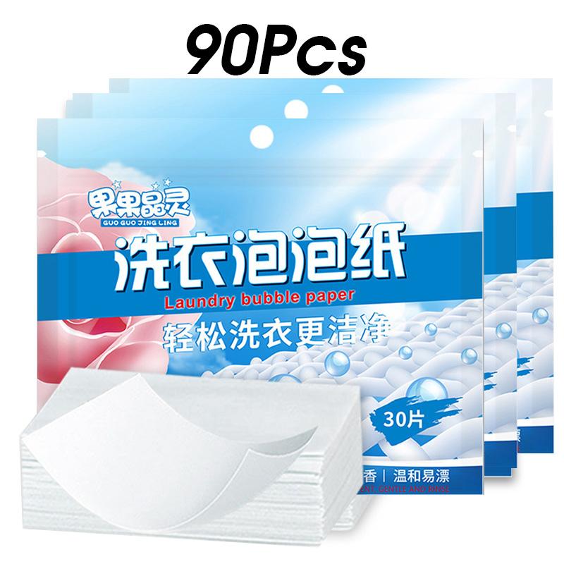 180/90/60/30 Stück Wäschetabletten Unterwäsche Kinderkleidung Wäscheseife Konzentriertes Waschpulver Waschmittel für Waschmaschinen 90 Pcs blau