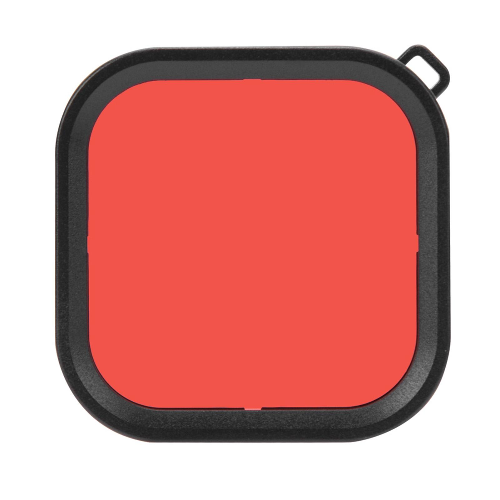 ABS Staubdicht Fotografie Wasserdichte Gehäuse Fall Tauchen Objektiv Filter Tauchen Zubehör für GoPro 8Red rot