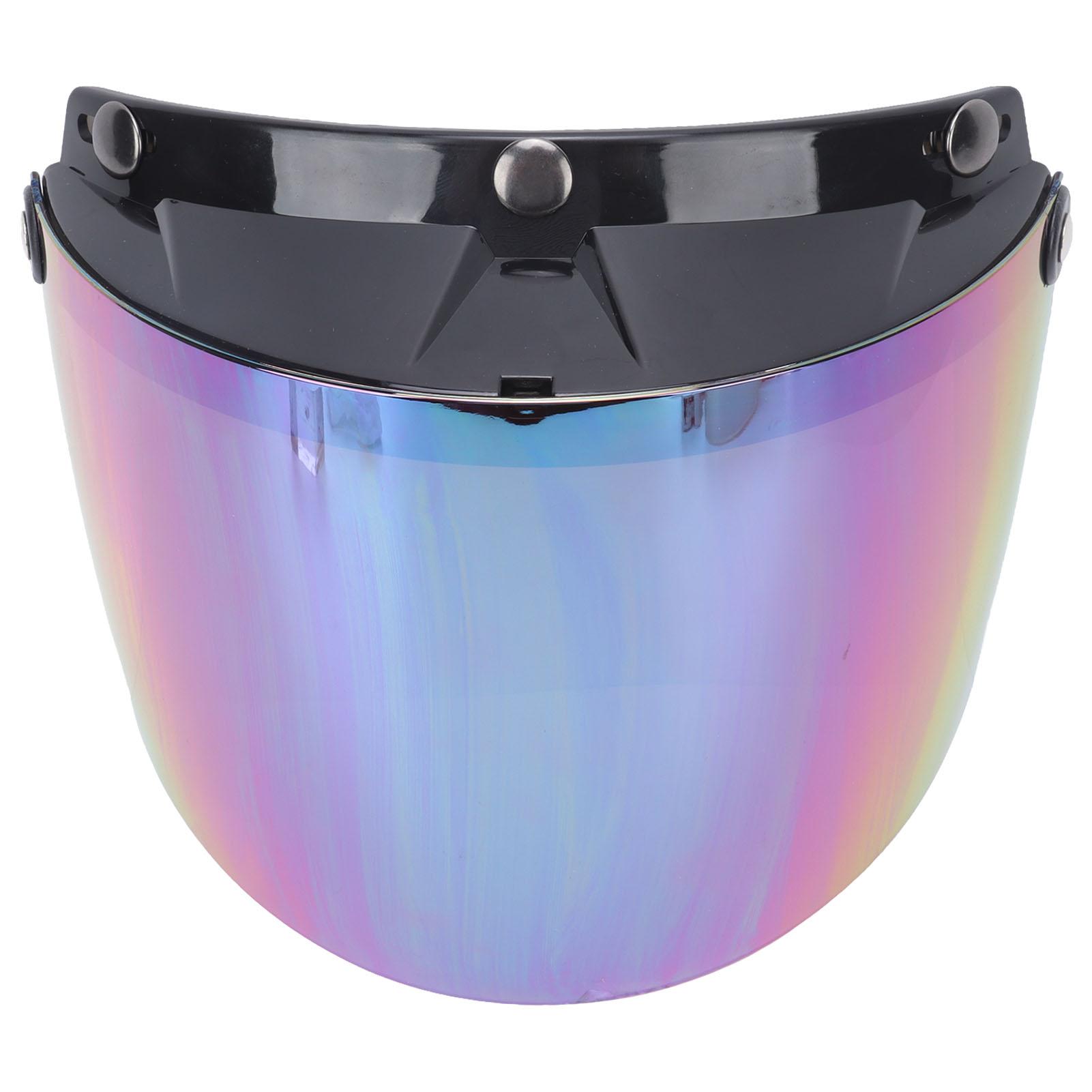 Motorradhelm Visier Metallknopf Abnehmbar UV-Schutz Verstellbar Motorradhelm Visier