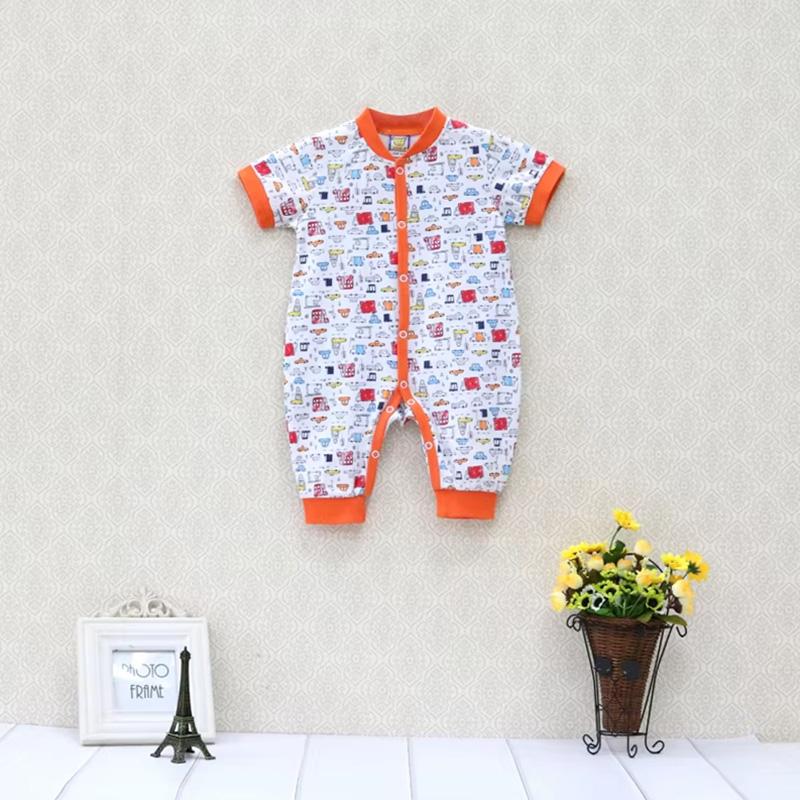 Neugeborenen Jungen Mädchen Säuglingskleidung Baumwolle Knopf Kurzarm Strampler Winter Frühling Einteiler Kind Langarm Kinderbekleidung Aapparel 6/9