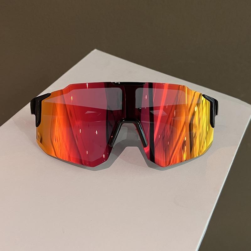 2 Stück Wanderbrille Fahrrad Brille Großer Rahmen Angeln und Für Fahren Sonnenbrille UV400 Schutz Brille red