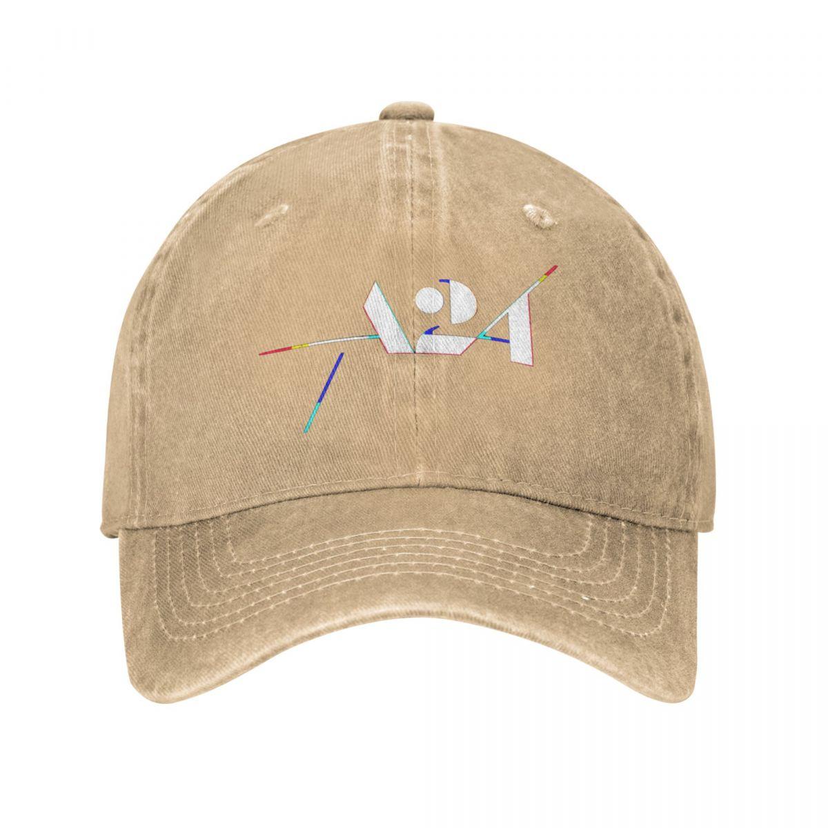 A Two Four A24 Baseball Cap Merch Vintage Distressed Washed Snapback Cap Unisex Damen Alle Jahreszeiten Reisen Verstellbare Kappen Hut One Size