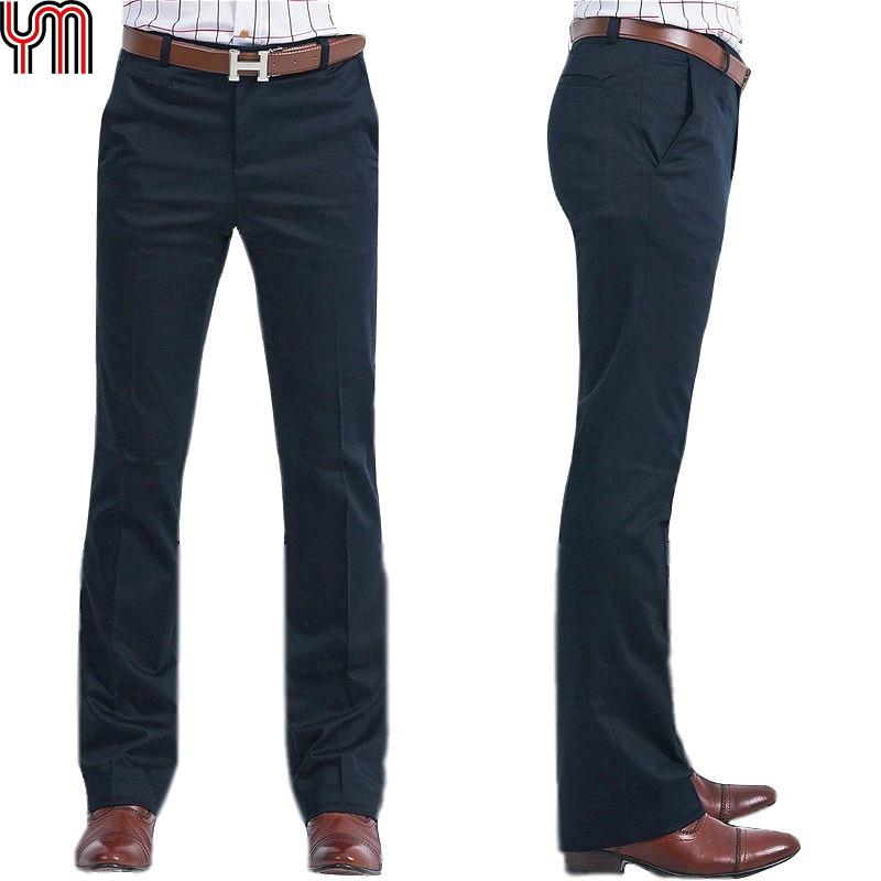 Herren Bell-Bottom-Hose im 60er- und 70er-Jahre-Stil, Vintage-Stil, Schlaghose, ausgestelltes formelles Kleid, weites Bein, schlanke Hose 36 navy blau