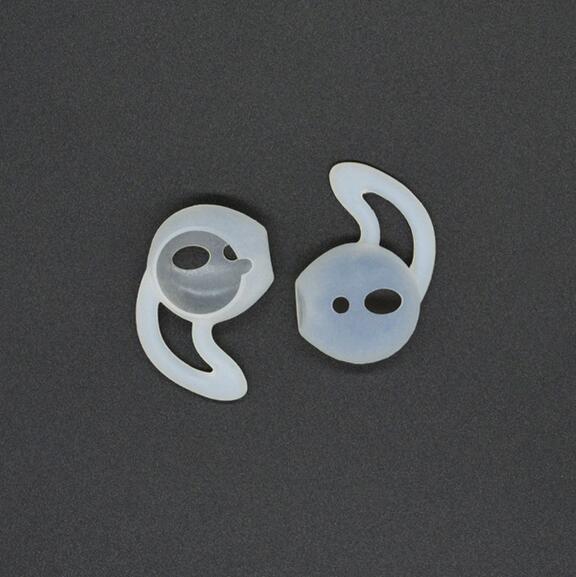 1 Paar Silikon-Kopfhörer-Ohrhörer-Abdeckung für AirPods 1/2/iPhone 7 Ohrhörer-Headset-Abdeckung für Airpods mit Haken For AirPods reinfarbig