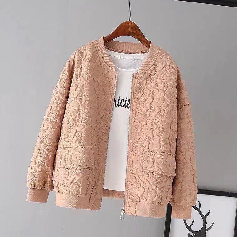 Einfarbig Damen Kurze Baseball Jacke Koreanische Frühling Casual Weiße Jacke Top Weibliche Strickjacke Zipper Jacken Mode XS kamelfarben