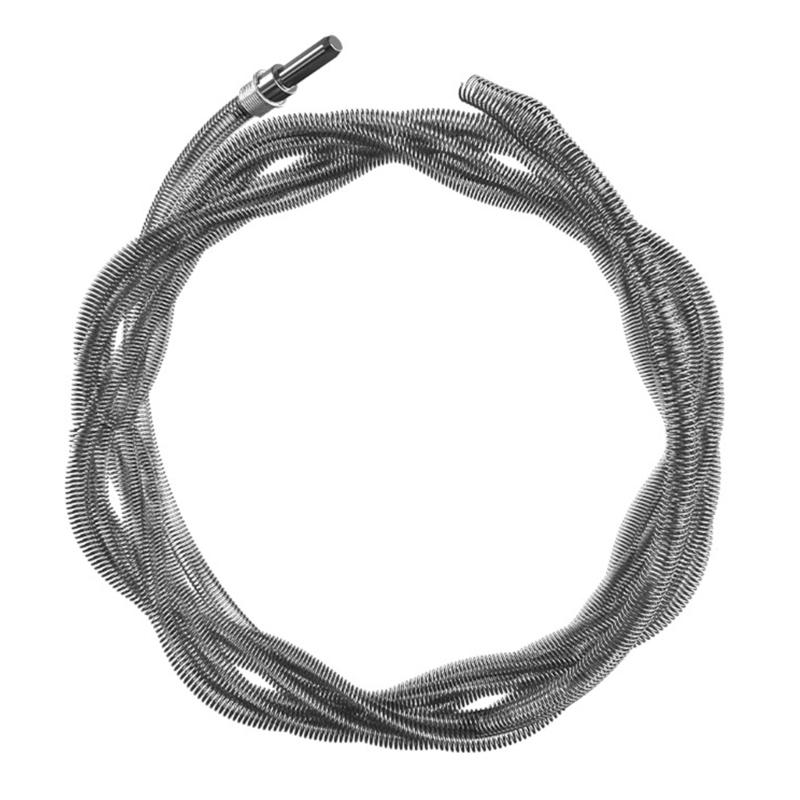 Professioneller 10 mm dicker Stahlspiral-Abflussreiniger Für Küchenspüle Bodenablaufrohr Verstopfungsentfernung Funktioniert Mit Bohrmaschine 5 meters