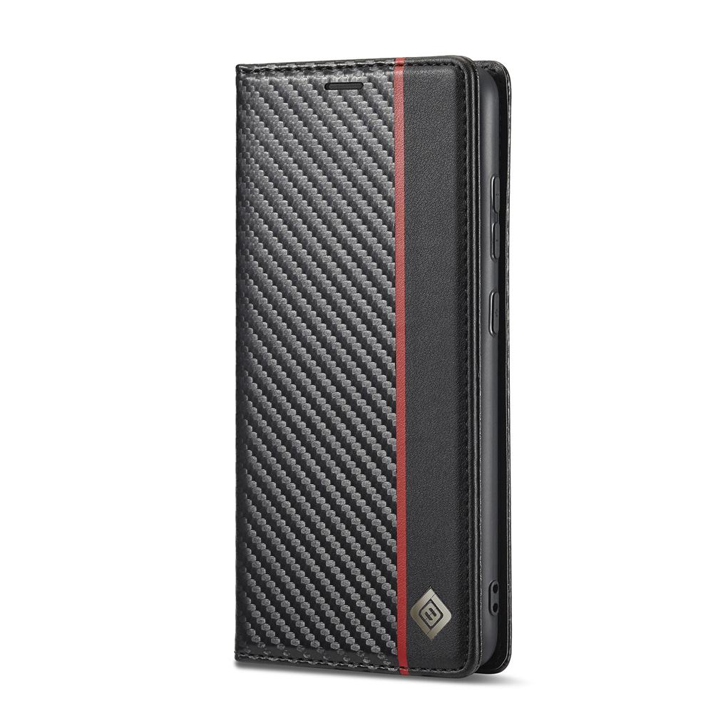Kohlefaser-Ledertasche für Samsung Galaxy S23 S22 Ultra S21 S20 FE S10 S9 S8 Plus Note20 Business Flip Card Slot Wallet Cover Galaxy S21 Plus