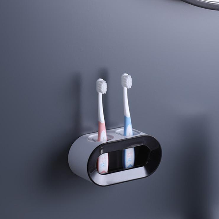 Elektrische Zahnbürste Halter Zahnbürste Badezimmer Organizer Selbstklebende Zahnbürste Stand Rack Halter Wand-Montiert Platz Sparen schwarz