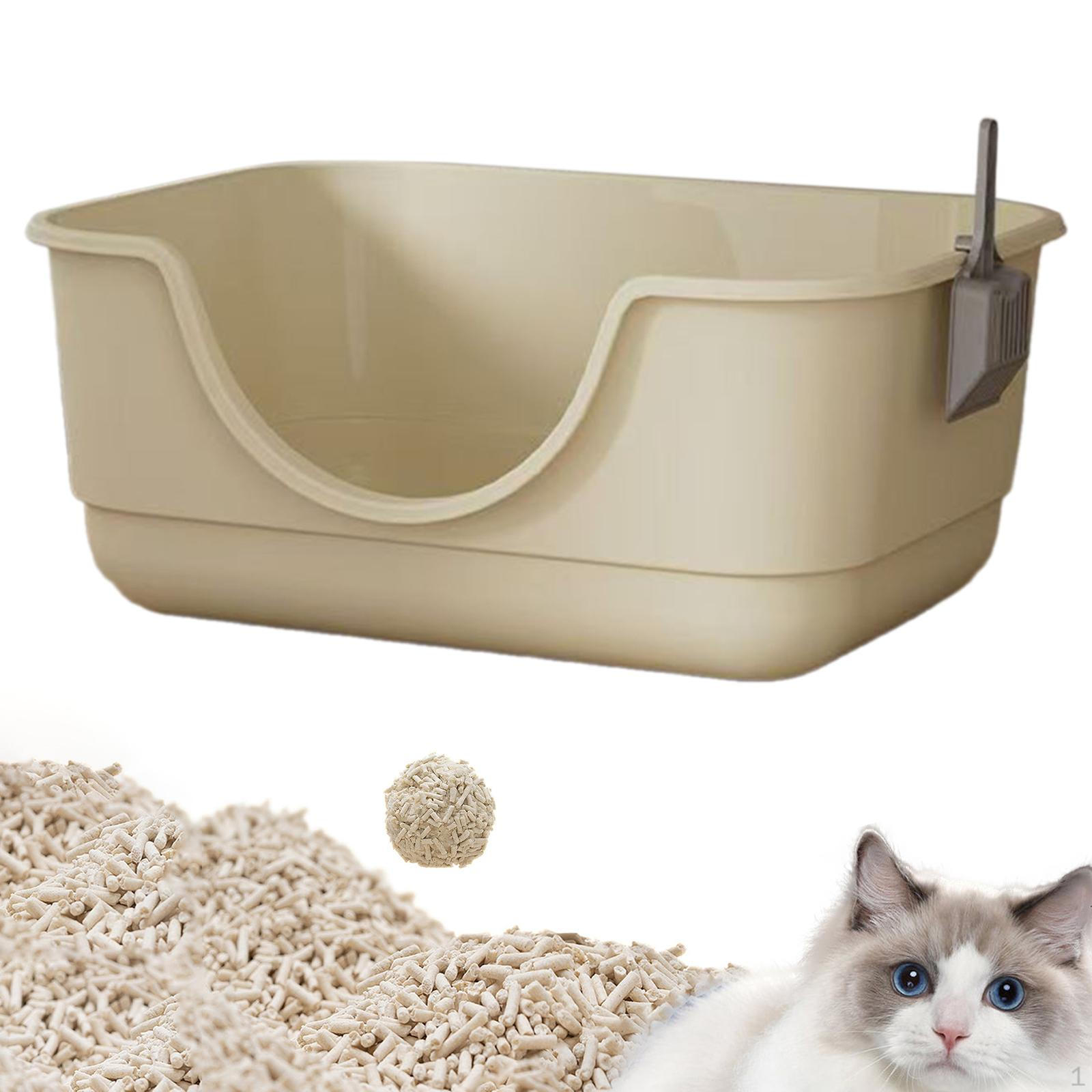 Katzentoilette mit niedrigem Einstieg für den Innenbereich weiß