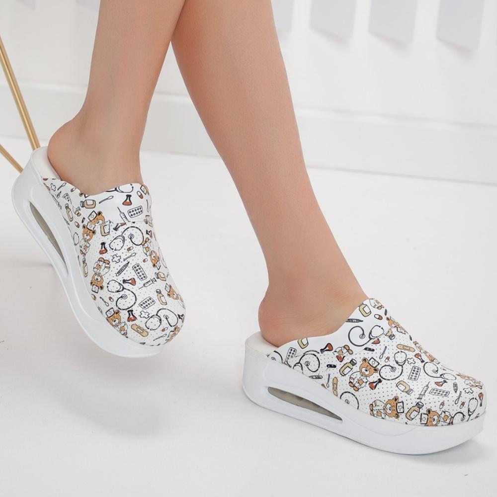 Frauen Medizinische Clogs Sabo Krankenhausschuhe Rutschfeste Pantoffel Krankenschwester Arzt Hebamme Chirurgische Sandalen 35 armee grüne