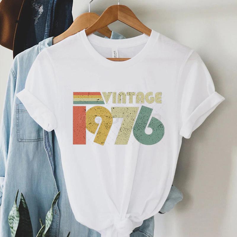 Vintage 1976 50. Geburtstag Print T-Shirt Unisex Retro Lässiges Tee 1976 Limitierte Edition Tees 50. Geburtstag T-Shirts Oberteile Tees 2XL gray