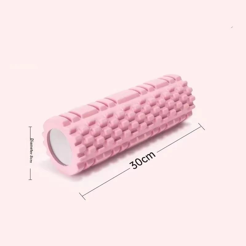 30cm Yoga Spalte Gym Fitness Pilates Foam Roller Übung Zurück Massage Roller Yoga Ziegel Hause Fitness Ausrüstung rosa