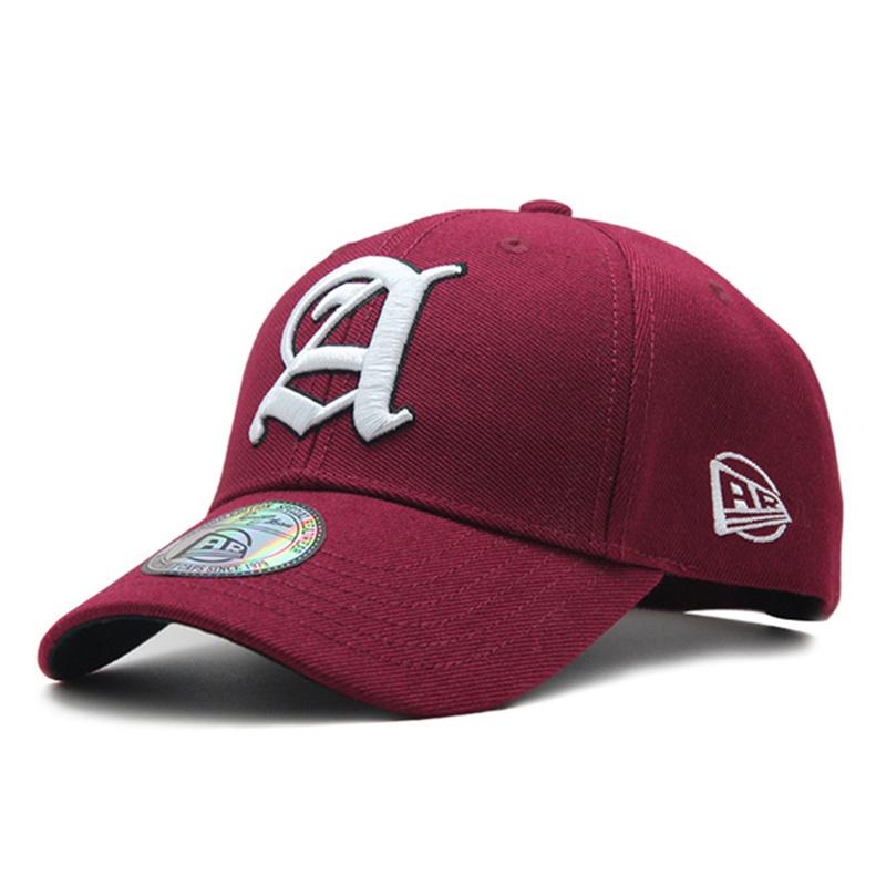 Sportkappe Herrenmode Snapback Baseballmütze Frau Baumwolle Hip-Hop-Hüte wein rot