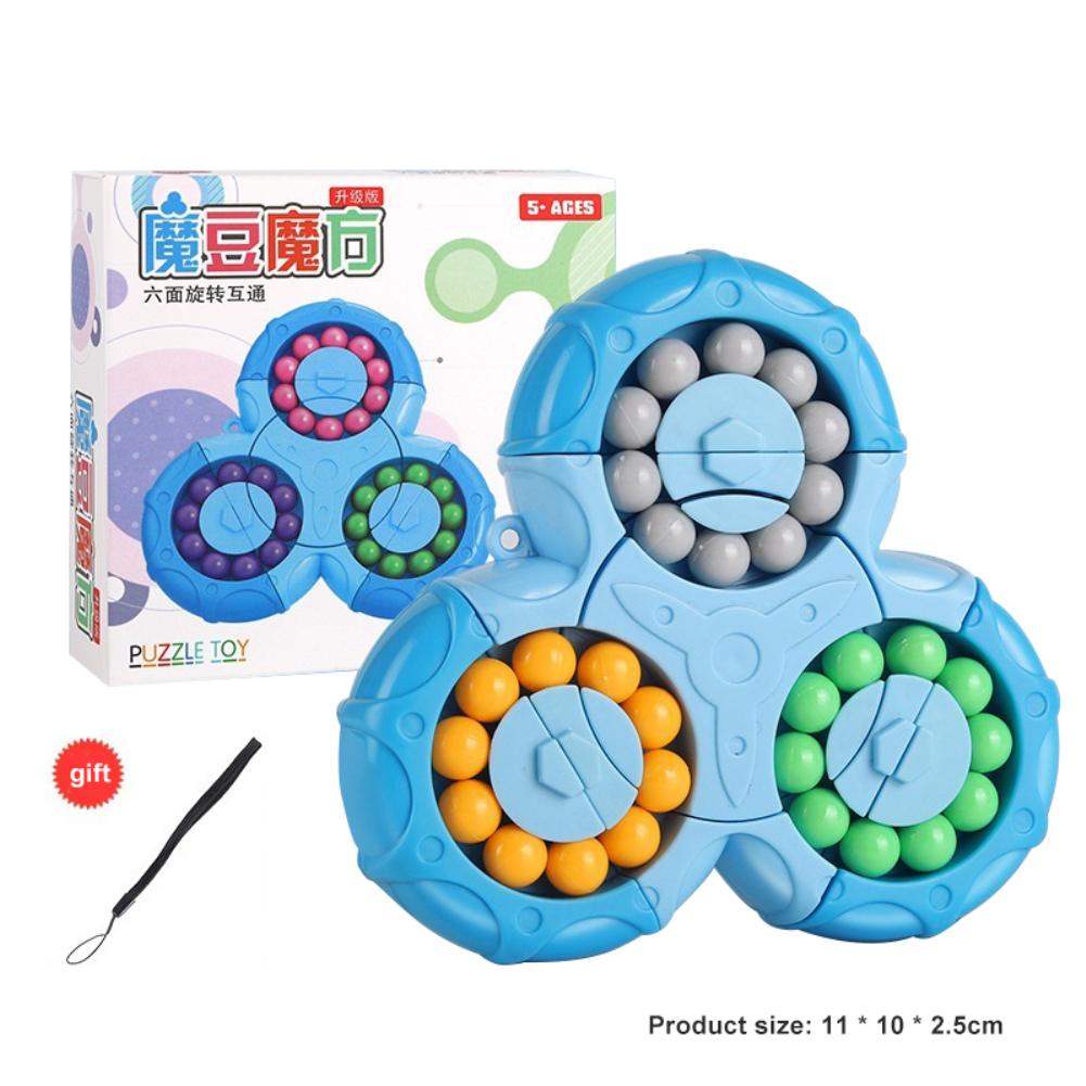 Magic Bean Cube Spielzeug Rotierende Dekompression Quadratische kleine Perlen Magic Cube Kinderpuzzle Kreatives Spielzeug
