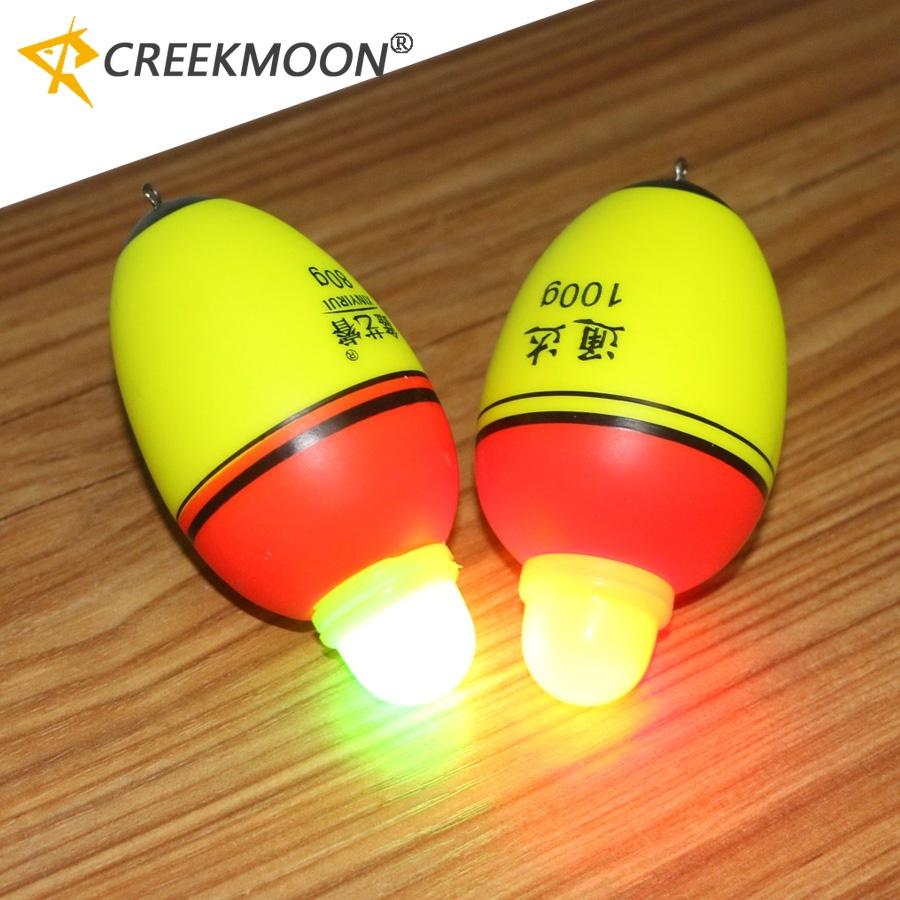 1 stück 20g-100g Doppelte optische LED Nachtwechsel Elektronische leuchtende Seelicht-Fischenschwimmer Totale Drift Rod Bobber Floats floating-20g