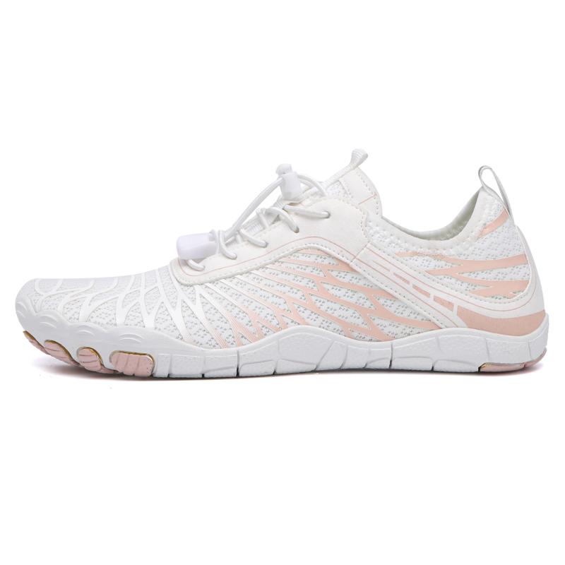 Wanderschuhe Barfußschuhe Damen Herren Pro Wasserschuhe Damen Herren Barfuß Wanderschuhe Reiseschuhe Breite Zehenbox Rutschfeste Atmungsaktive Zero Drop Schuhe 37 weiß