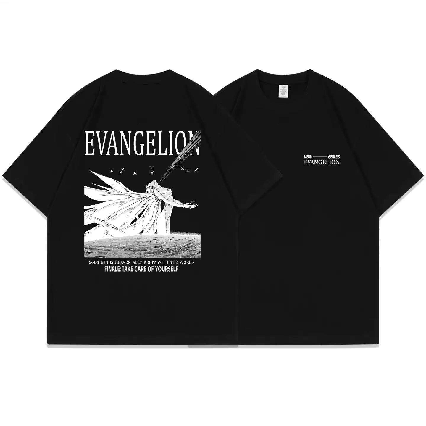 Neon Genesis Evangelion Anime FINALE Bedrucktes T-Shirt Unisex und Damen T-Shirt Unisex Top Sport T-Shirt Unisex T-Shirt Y2K Tee 4XL