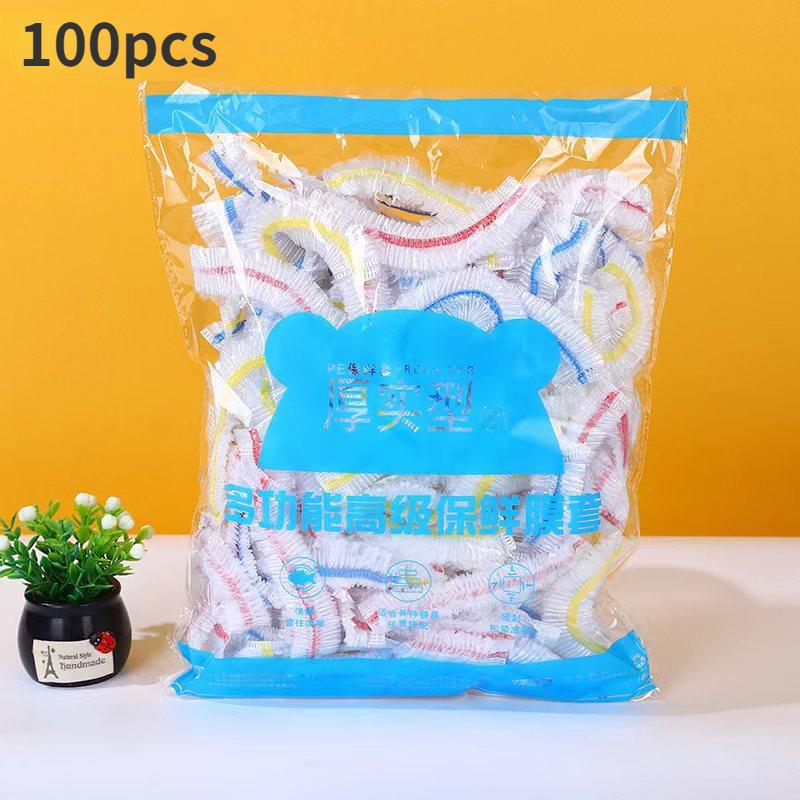 10/50/100/200 Stück Bunte Frischhaltefolie Einweg-Lebensmittelabdeckung Lebensmittelqualität Obst Frischhaltung Plastiktüte Küchenzubehör 100 Pcs