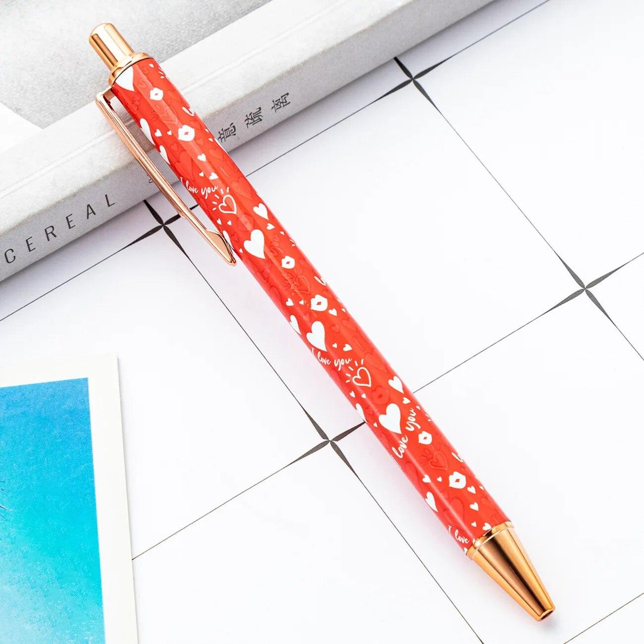 1 Stück Kugelschreiber, kreativer, mehrfarbiger Liebesstift, Metall, Schreibwaren, Schule, Bürobedarf
