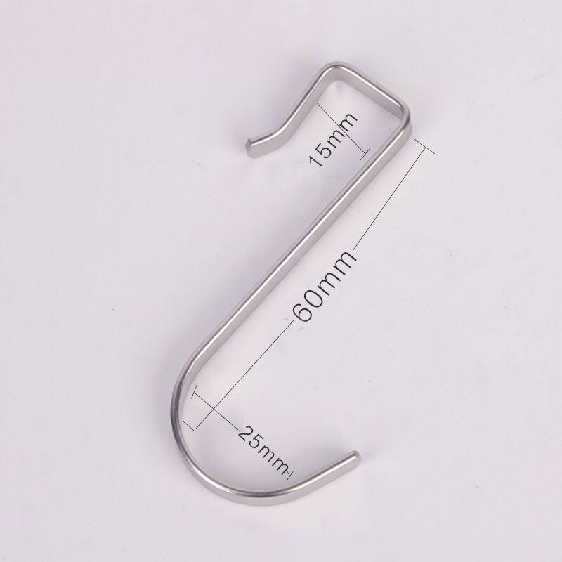5 Stück Küchenhaken Handtuchhalter Kleiderschrank Edelstahl Vierkantrohr Haken Badezimmer Kleiner Haken Haushalt S-förmiger Hakenhalter Kartenhaken Schlafzimmerzubehör 5pcs