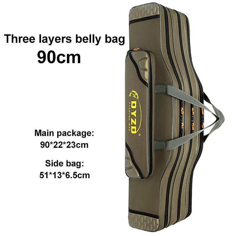 2/3/4 schicht 70CM-130CM Protable Faltbare Angelrute Träger Tasche Fisch Pole Werkzeug Lagerung Tasche fall Wasserdicht Angelgerät XA81G
