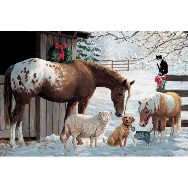 Diamant-Malerei, Kreuzstich, Tier, komplett rund, Kristall, Handarbeit, Handwerk, Stickerei, Raumdekoration 20X30CM