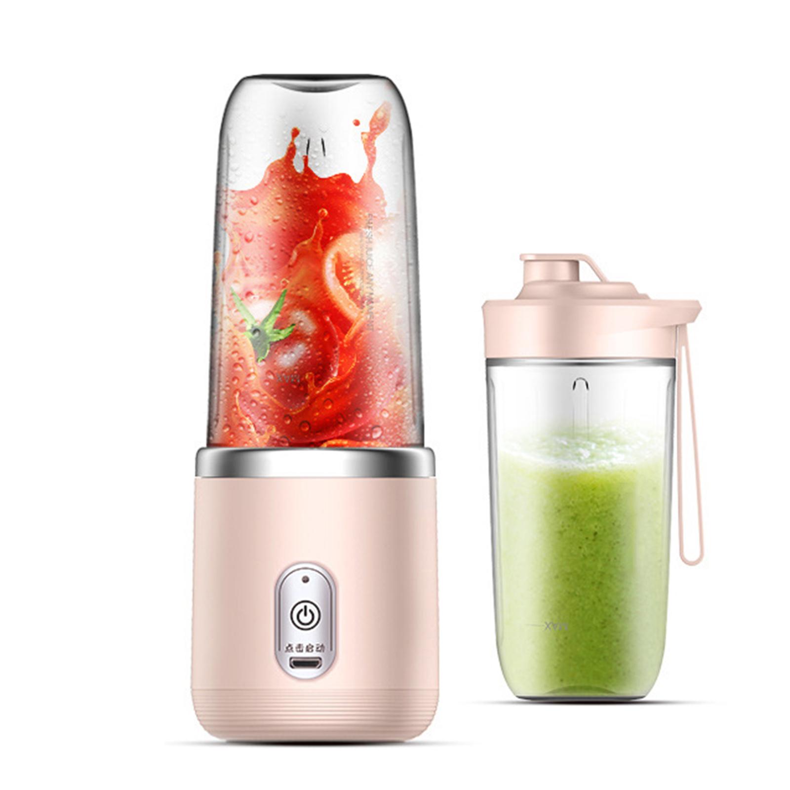 Persönlicher tragbarer Mixer mit Wasserflasche Smoothie-Mixer für Reisen Zuhause rosa