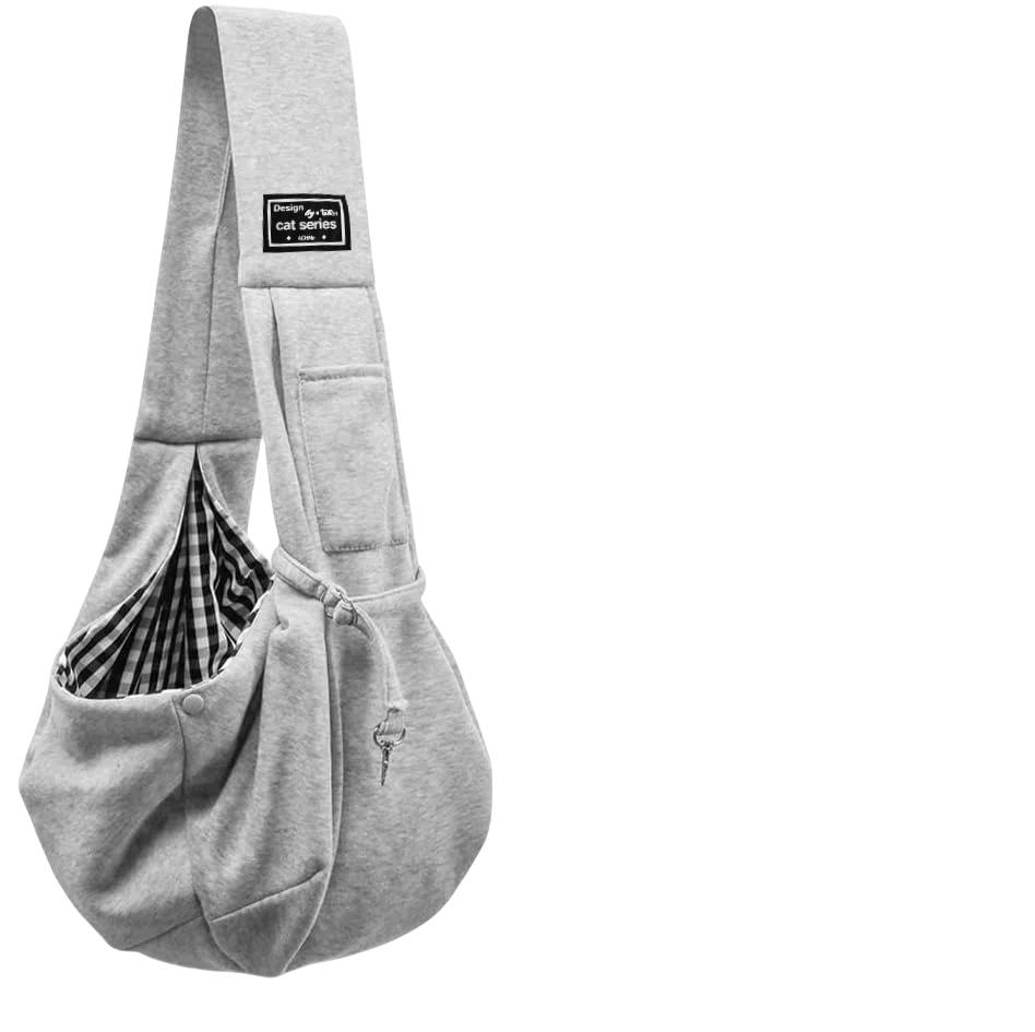 Bequeme Hundetasche aus Baumwolle für Haustiere, Umhängetasche, Umhängetasche für Outdoor-Reisen, tragbare Schultertasche für Katzen und Welpen, Transportzubehör für Haustiere graue