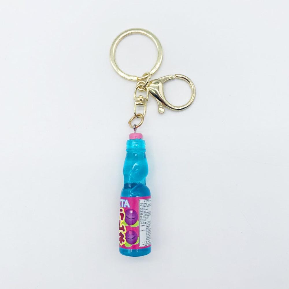 Japanische Murmeln Wackel Soda Schlüsselanhänger Miniatur Soda Getränk Anhänger Taschenzubehör Blueberry