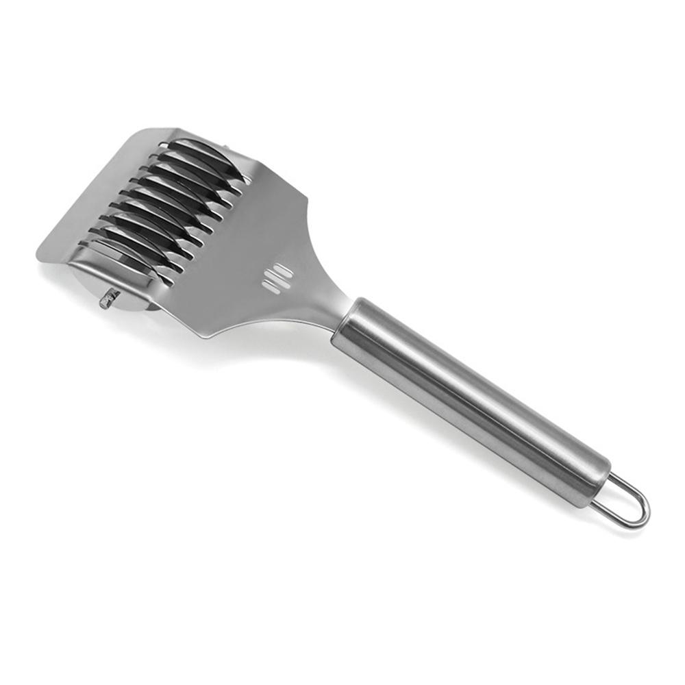 Manueller Spaghettschneider aus Edelstahl, Nudelmaschine, Teignudelmaschine, Ingwer-Knoblauch-Rollenbrecher, Küchenhelfer gray