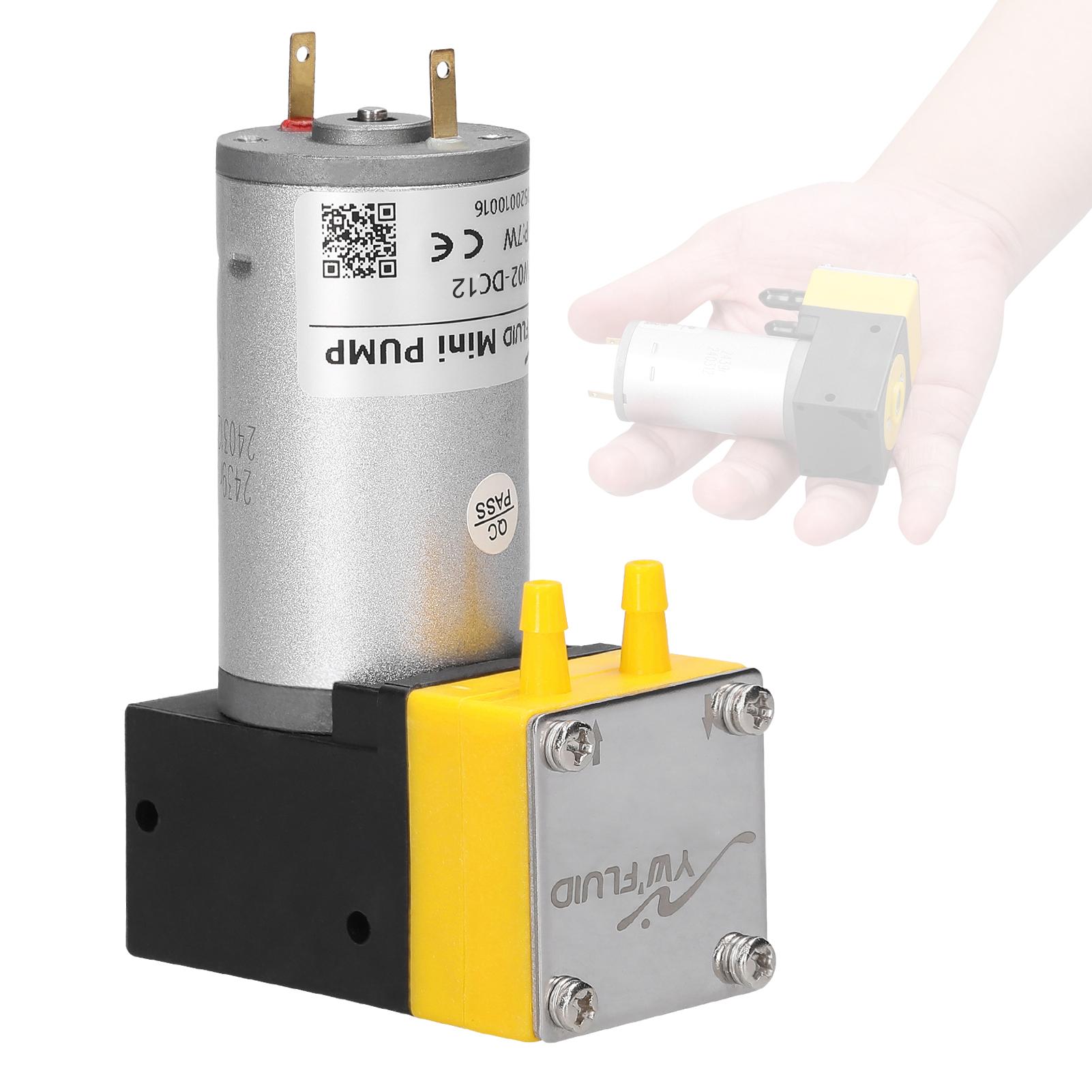 YW02 Miniatur Membran Pumpe Kompakte Vakuum Pumpe Leistungsstarke Pumpe mit Einstellbarer Ausrichtung und 12V bunt
