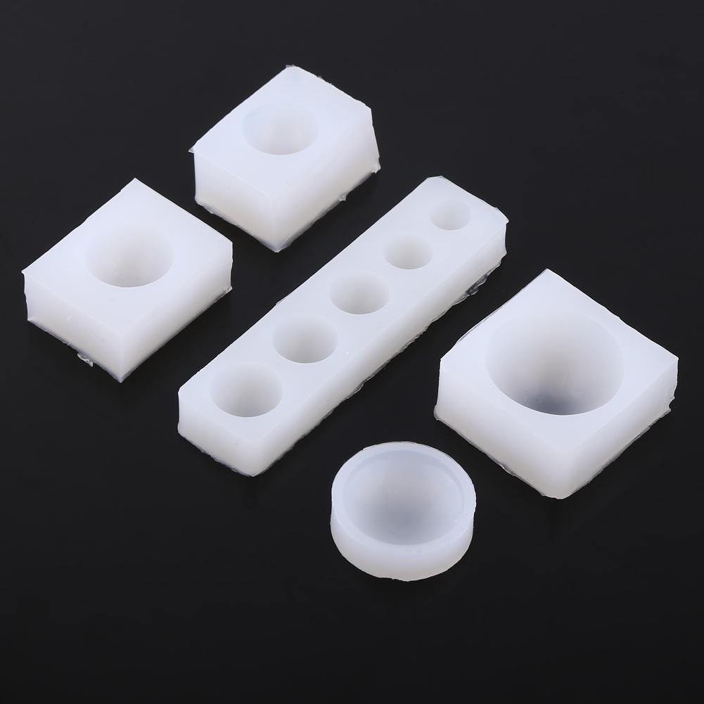 5er Set Kreative DIY Halbrunde Cabochon Silikonform Gussform Für Epoxidharz Schmuckherstellung