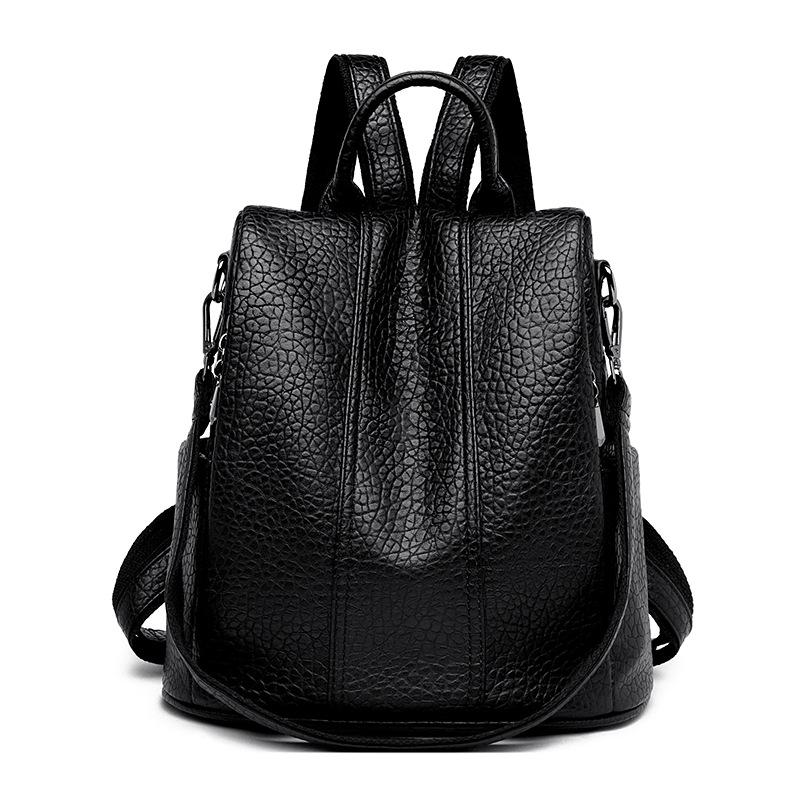 Rucksack für Damen Neuer Stil Modisch Lässig Damen Anti-Diebstahl Rucksack Weiches Leder Vielseitig Große Kapazität Rucksack
