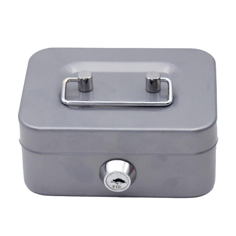 Spardose aus Metall mit Schlüsselschloss, Spardose, 11,5 x 9,5 x 5,7 cm, Geld-Organizer, kleine Aufbewahrungsbox für Erwachsene und Kinder