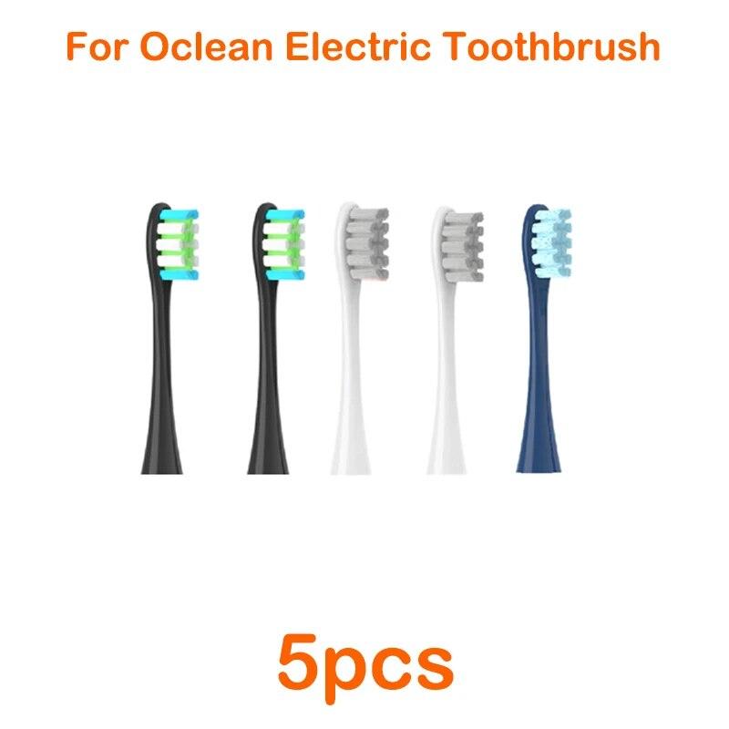 5 stücke Oclean Ersatz Elektrische Zahnbürste Köpfe Für Oclean X Pro / X / Z1/ F1/ One/ air 2 Sonic Elektrische Zahnbürste Köpfe 5pcs