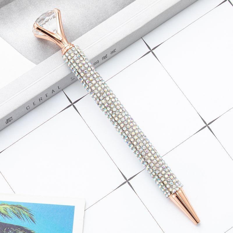 1 Stück Kugelschreiber Luxus Gold Big Diamond Hochzeit Rose Metall Schreibwaren Schulbedarf Stift black