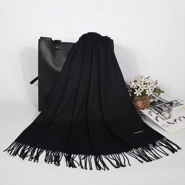 2021 luxus Marke Schal Weibliche Kaschmir Schal Winter Frauen Wolle Schal Frauen Foulard Schal Femme Pashmina Frauen Solide Poncho Lic