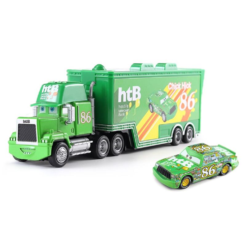 Disney Pixar Cars 2 3 Spielzeugset Lightning McQueen Cruz Ramirez Mack Onkel 1/43 Maßstab LKW und Autos Modell Kinderspielzeug Geschenk