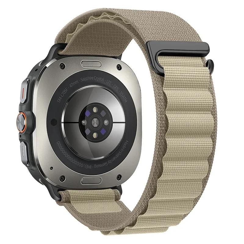 Alpine Loop für Samsung Galaxy Watch Ultra Armband 47mm Zubehör Sport Nylon Armband correa Galaxy watch ultra 7 Armband 47mm Galaxy Watch Ultra olivgrün