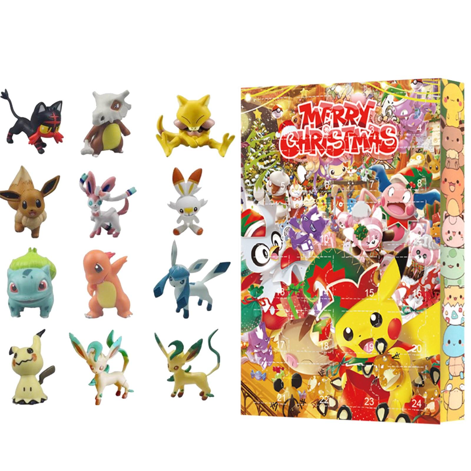 Pokémon Pokémon Weihnachts-Adventskalender-Box Pokémon Haustier Weihnachtsbox 24-tlg One Size