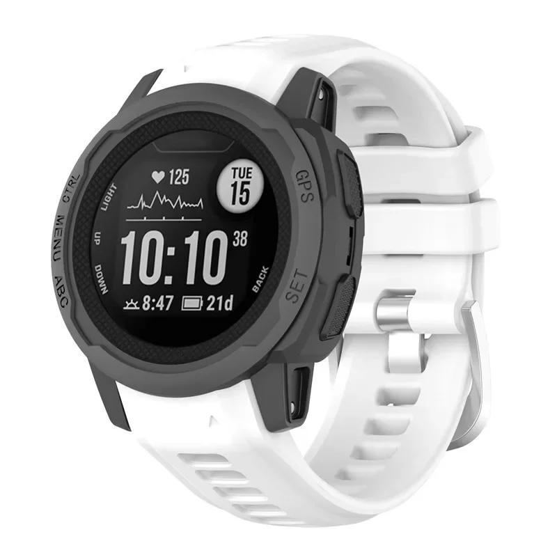 Armband für Garmin Instinct 2s Smartwatch Weiches Silikon Ersatzarmband Armband für Garmin Instinct 2s Armband Garmin Instinct 2s weiß