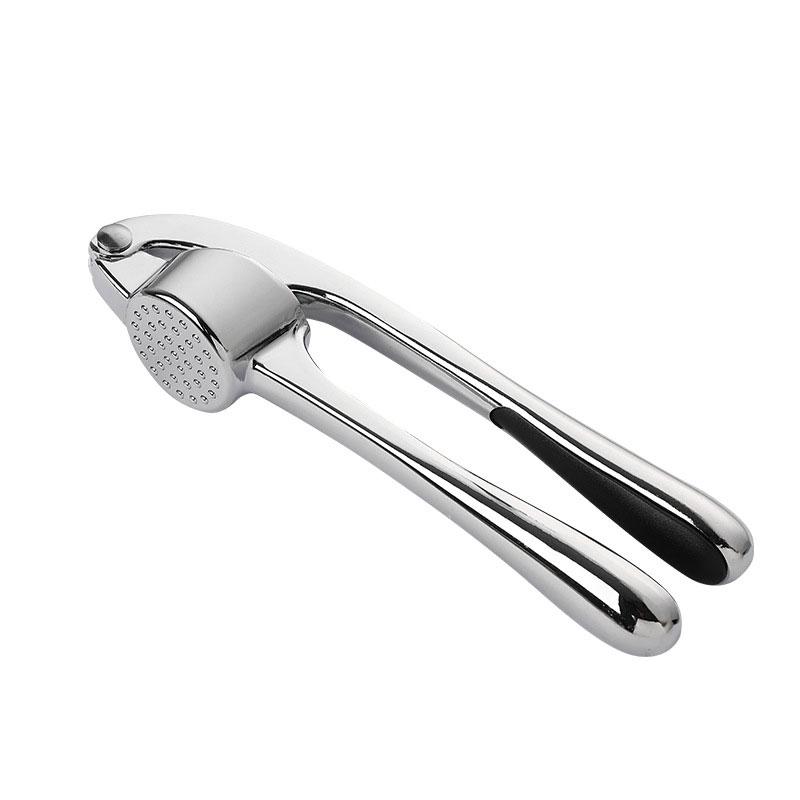 Kitchen Premium Garlic Press Rocker Crusher, Dishwasher Safe Professional Garlic Mincer Grinder Tool - Easy-Squeeze, Easy-Clean CHINA silber