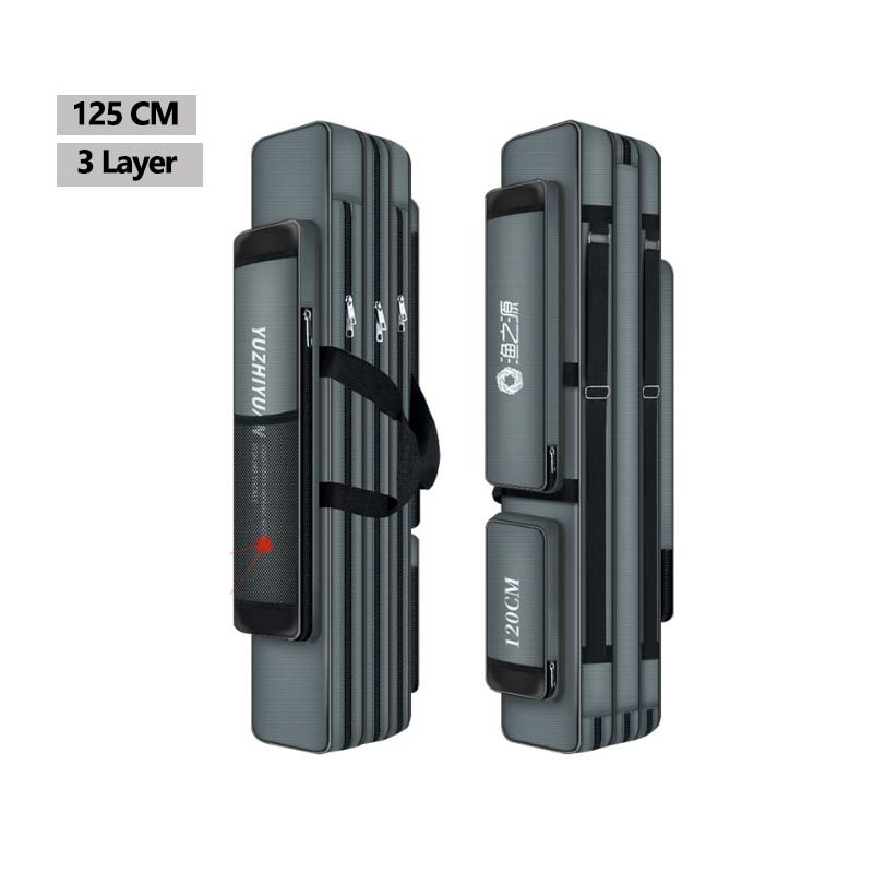 Wasserdichte Angelrute 2/3 Schicht Dicke Oxford Angeln Taschen 120 cm Angelrute Werkzeuge Lagerung Tasche Große Kapazität Pesca Tasche 3 Layer 125cm