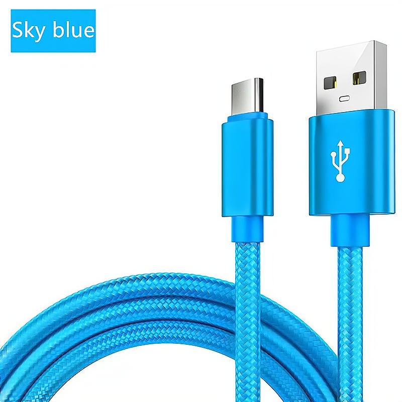 Digital Cables 3,3 Fuß/6,6 Fuß/9,9 Fuß High-Speed USB Type-C Schnellladekabel für Android-Telefone – Kompatibel mit Samsung, Redmi, OnePlus und Xiaomi 2m/6.6ft/78inch blau